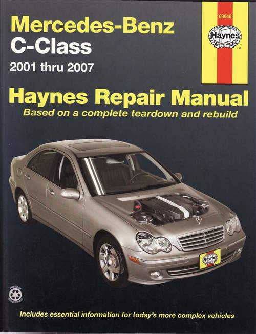 Mercedes - Benz C-Class 2001 - 2007 Workshop Manual