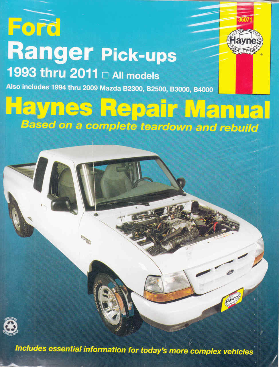 Ford Ranger, Mazda B2300, B2500, B3000, B4000 1993 - 2011 Workshop Manual