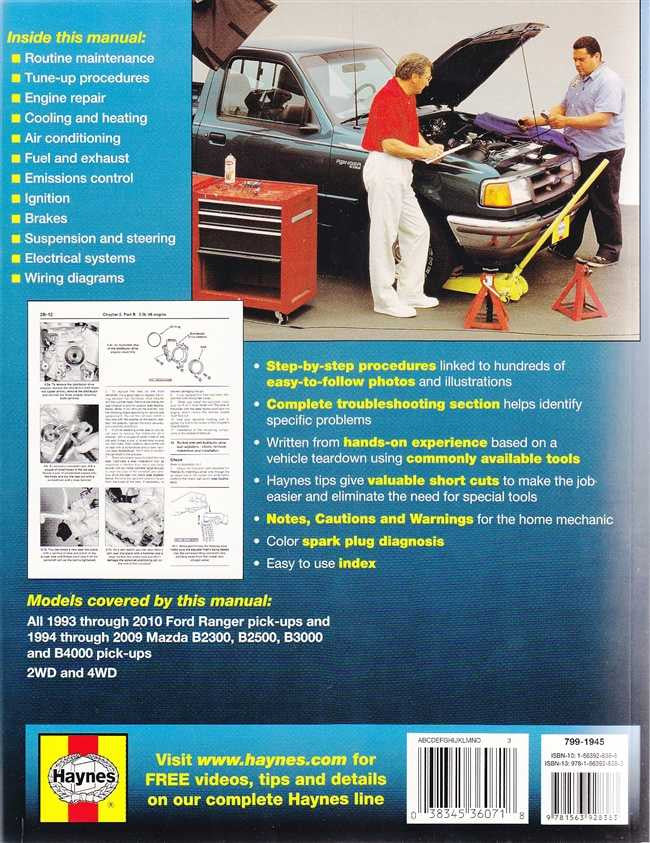 Ford Ranger, Mazda B2300, B2500, B3000, B4000 1993 - 2011 Workshop Manual