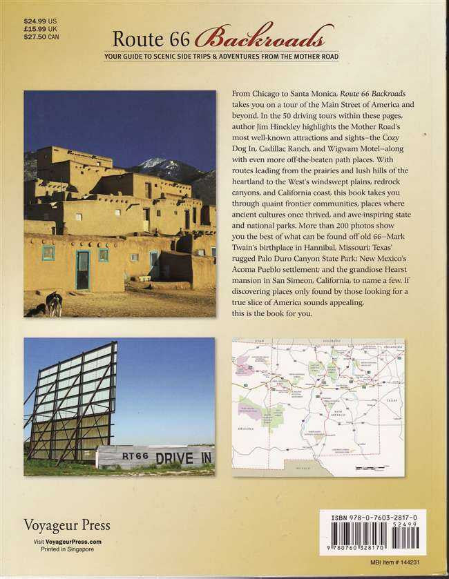 Travel guide book page with desert fort photo and route map panels