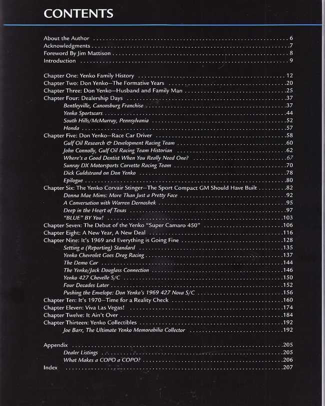 Book contents page titled CONTENTS with chapter list and page numbers