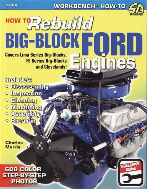 Big-block Ford engine rebuild guide book cover with Workbench How-To branding