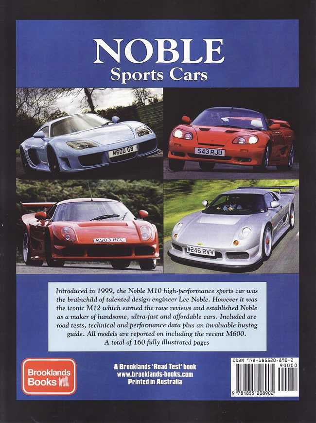 Noble Sports Cars: A Brooklands Road Test Portfolio