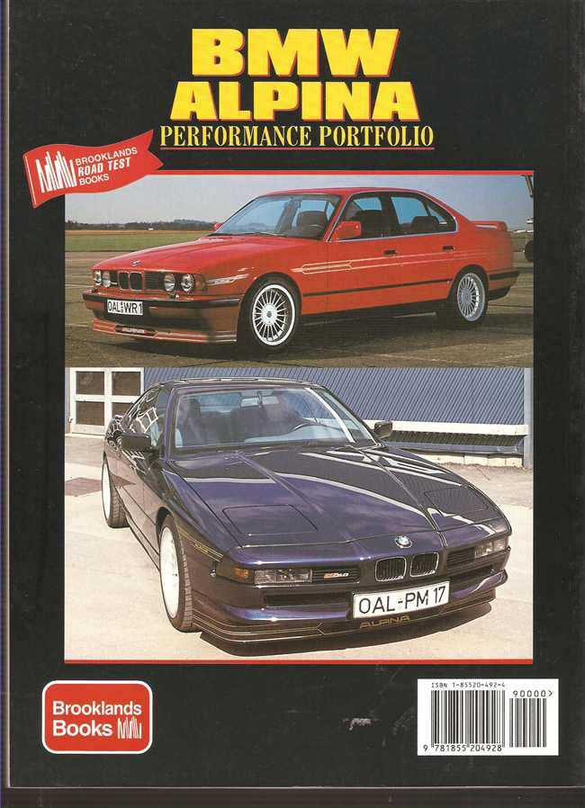 Performance portfolio book cover with red car photo and purple car inset