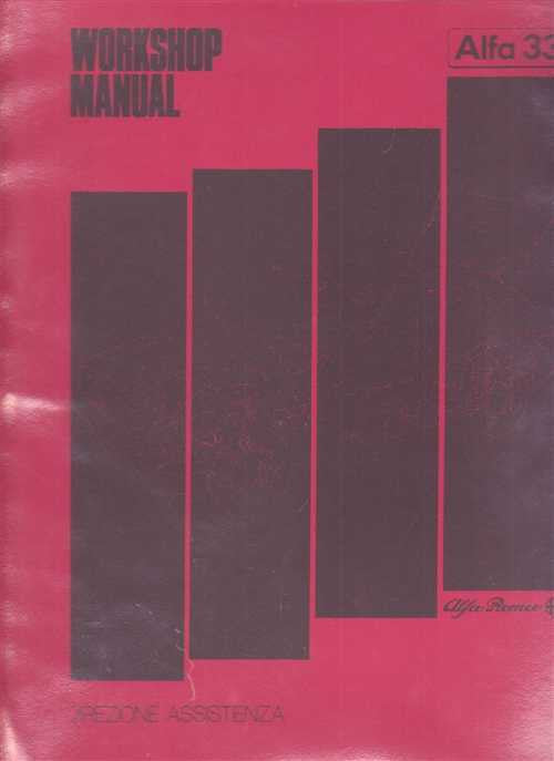 Alfa Romeo 33 1983, 1984 and 1985 Workshop Manual