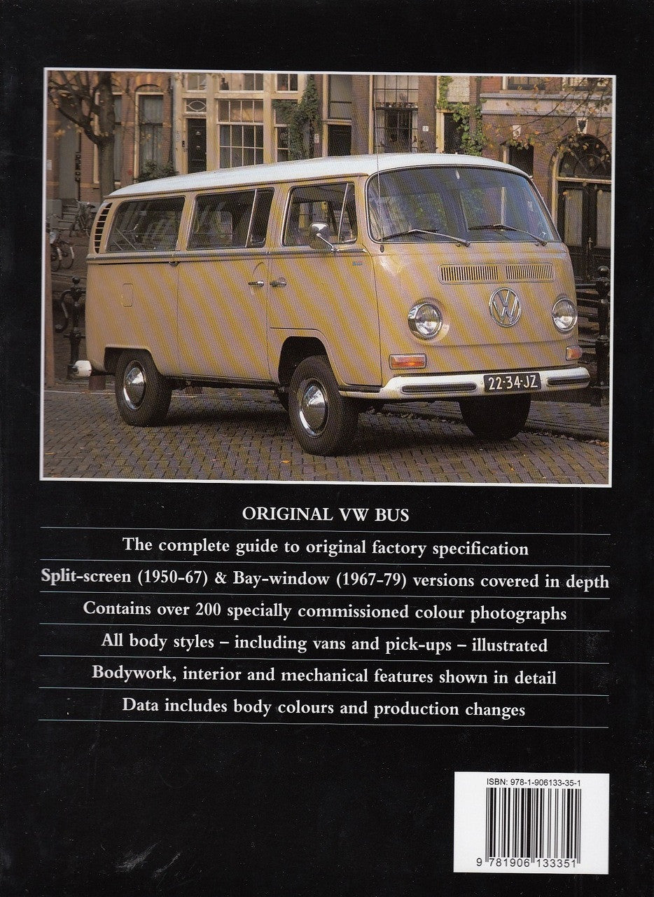Restorer's guide book back cover with yellow van photo and barcode
