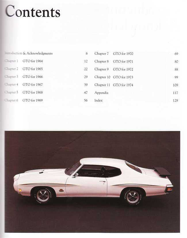 Original Pontiac GTO 1964 - 1974: Collector's originality Guide