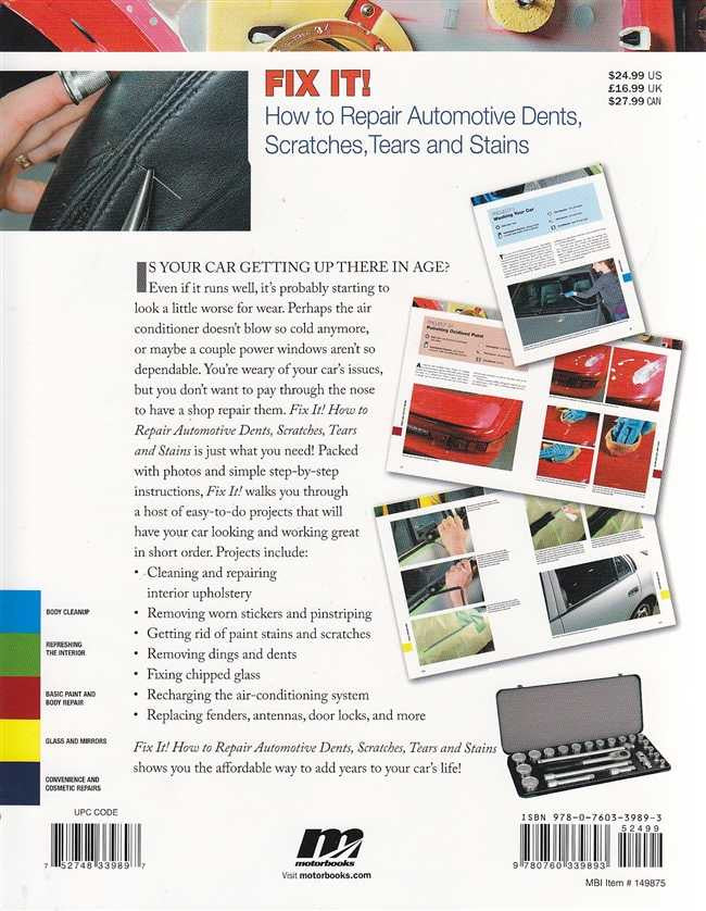 Fix It! How to Repair Automotive Dents, Scratches, Tears and Stains