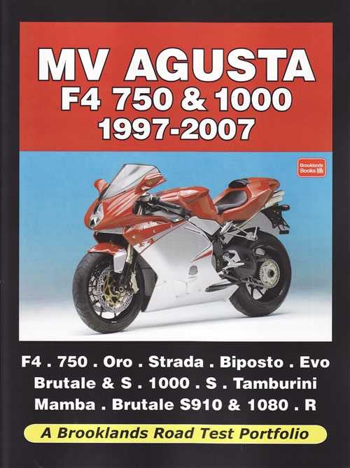 MV Agusta F4 750 & 1000 1997-2007 road test portfolio book, cover with sportbike