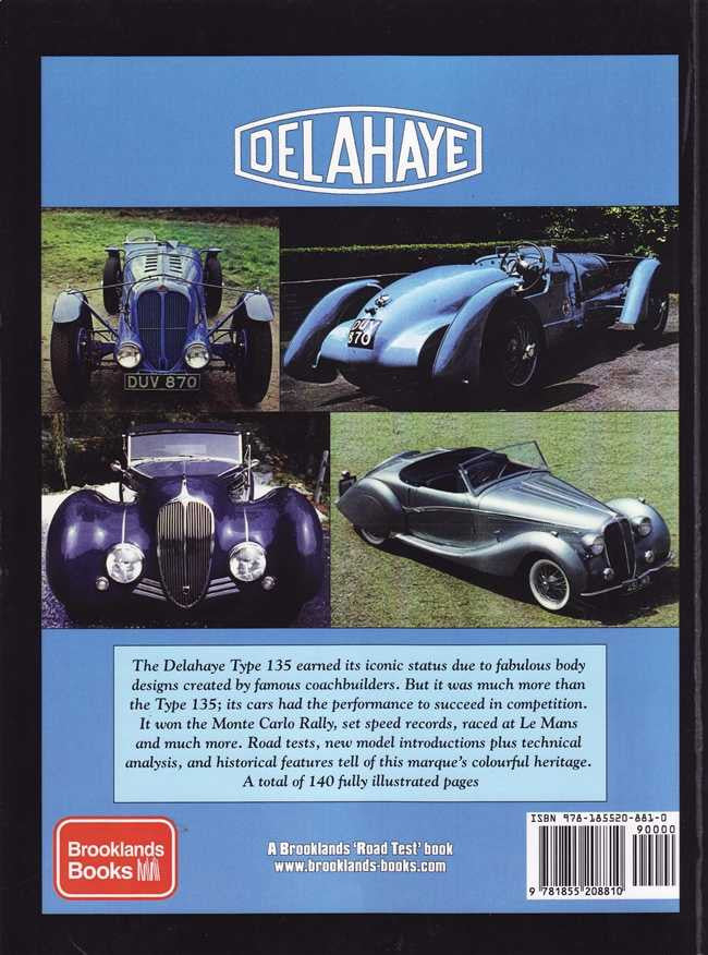 Delahaye Brooklands Road Test Portfolio cover with car collage and synopsis text