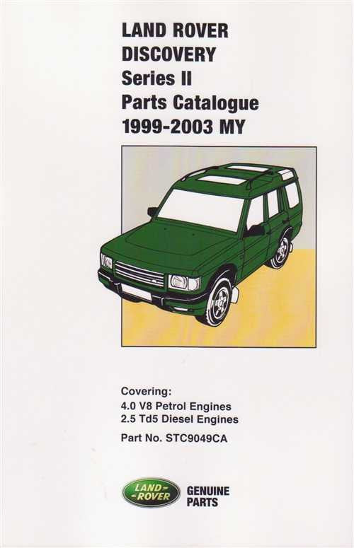 Land Rover Discovery Series II Petrol, Diesel Parts Catalogue 1999 - 2003 MY