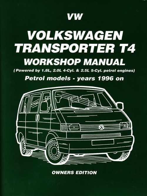 Volkswagen Transporter T4 1996 Onwards Workshop Manual