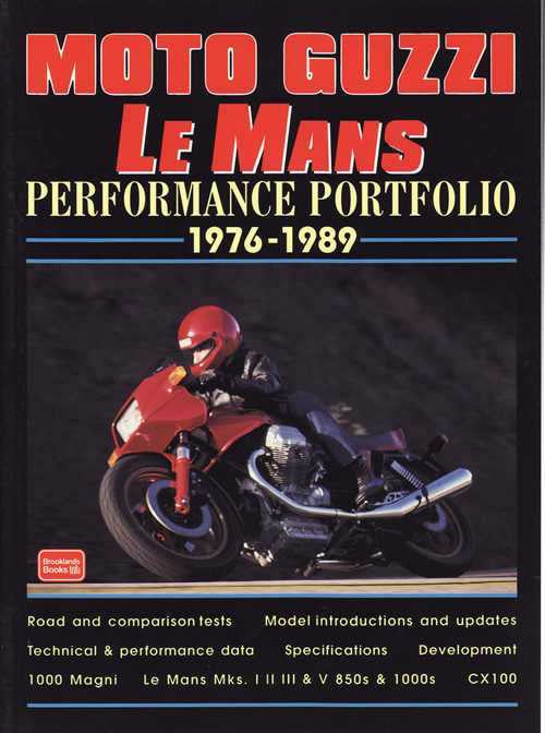Moto Guzzi Le Mans Performance Portfolio 1976 - 1989