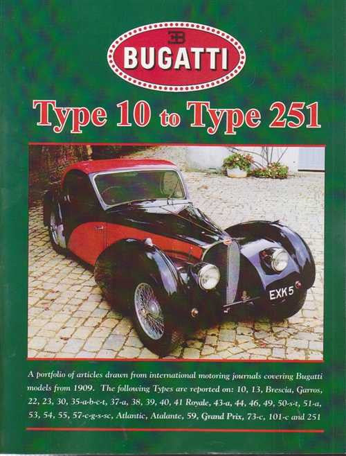 Bugatti Type 10 to Type 251 Portfolio