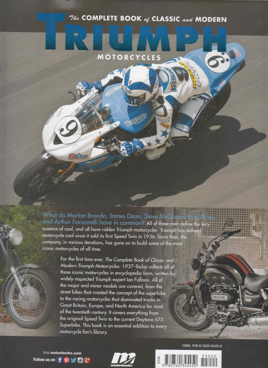 The complete Book of Classic and Modern Triumph Motorcycles 1937 - Today - back