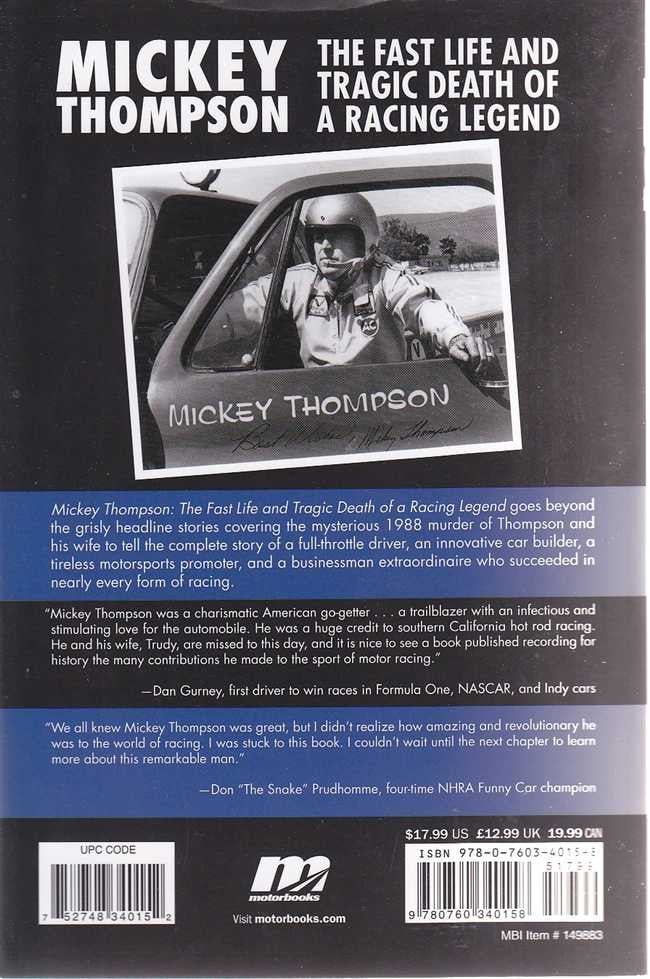 Mickey Thompson: The Fast Life and Tragic Death of a Racing Legend (soft bound)
