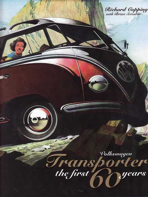 Book cover with black classic van illustration, Volkswagen logo, and gold 60 Years title