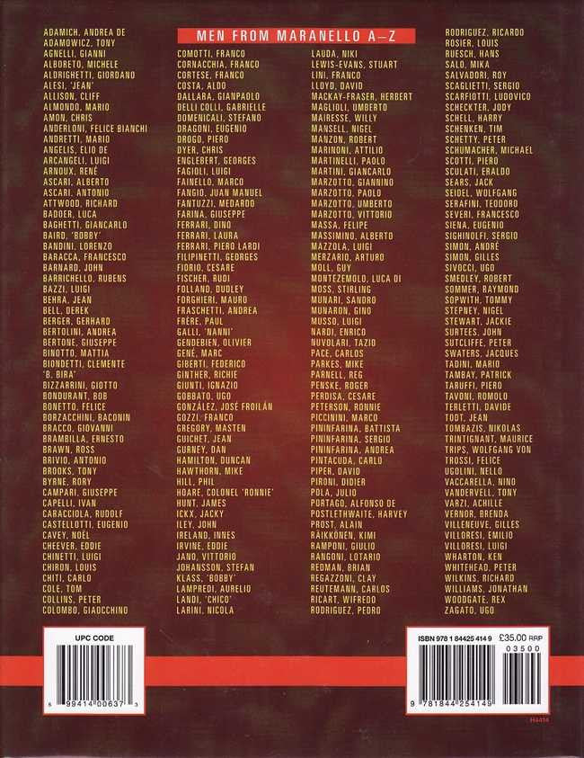 Book back cover with name list and UPC barcode stickers