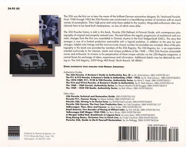 Porsche 356 Defined: A Pictorial Guide