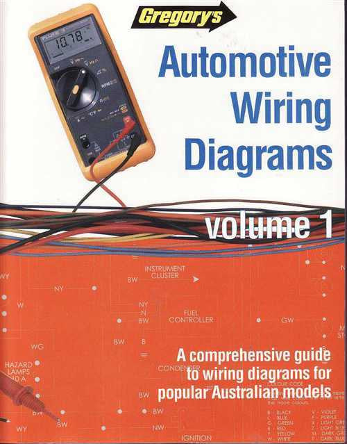 Automotive wiring diagrams Volume 1 book cover with multimeter illustration