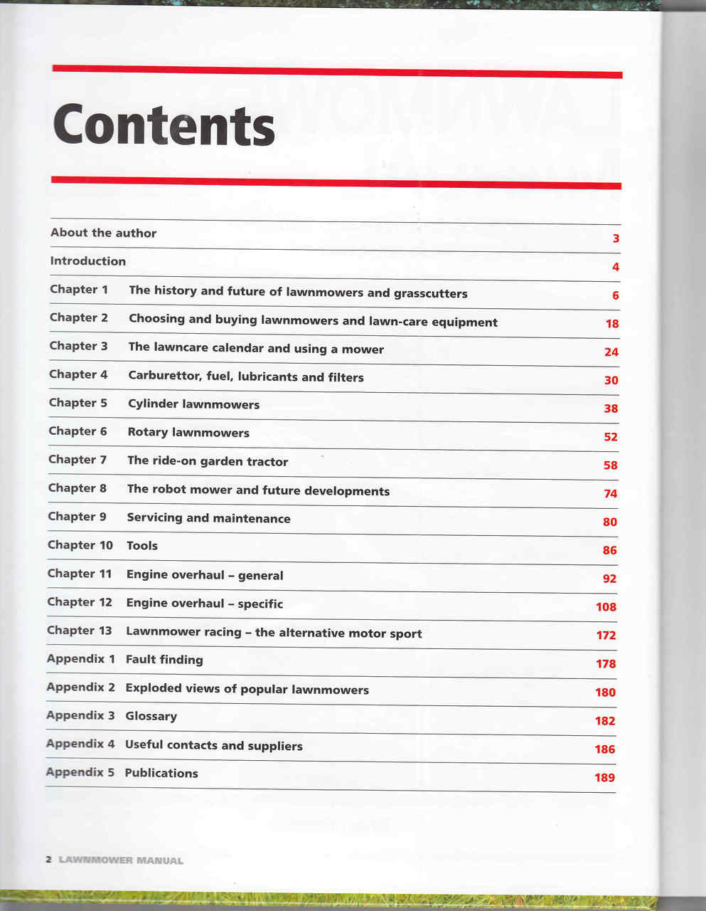 Lawnmower Manual A Practical guide to choosing, using and maintaining a lawnmower - cont