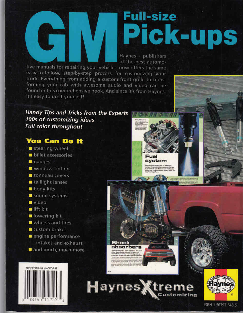 Haynes Xtreme GM pick-ups customizing manual cover with red pickup truck