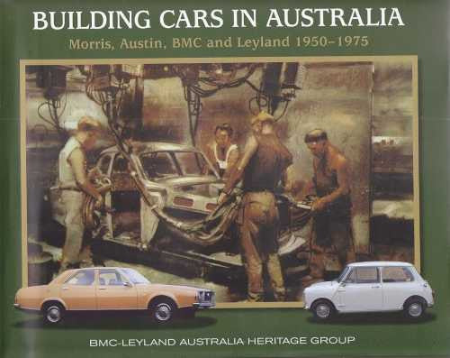 Green book cover with factory artwork and two classic cars