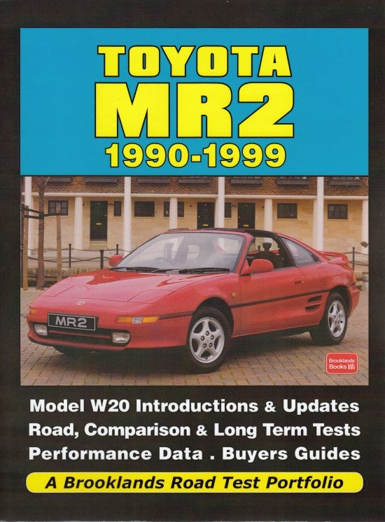Toyota MR2 1990–1999 road test portfolio book cover with red sports car