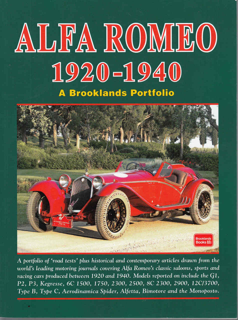 Alfa Romeo 1920-1940 A Brooklands Portfolio - front