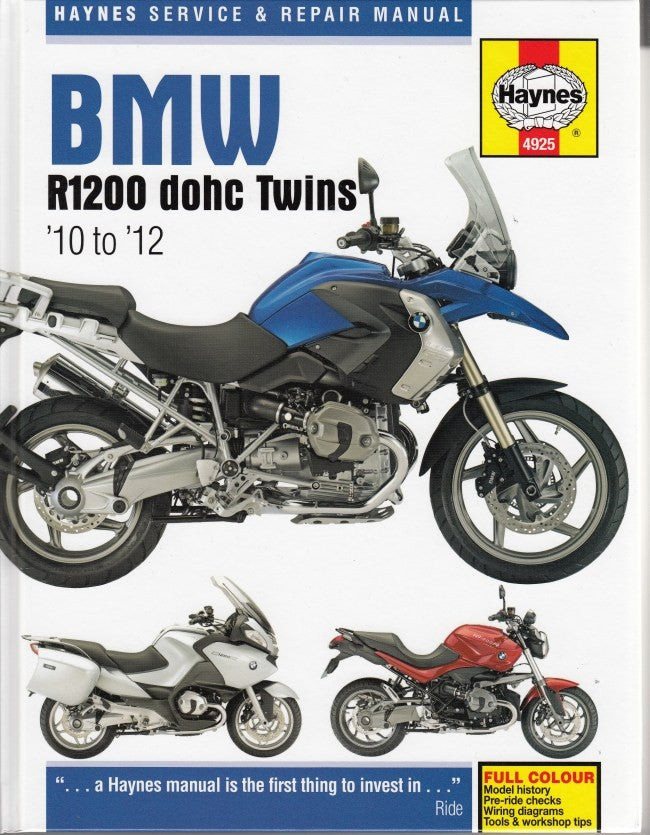 BMW R1200 DOHC Twins 2010 - 2012 Repair Manual