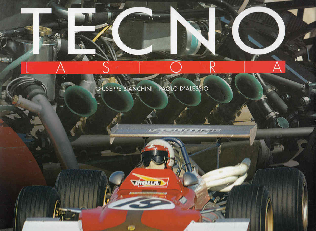 Vintage racing book cover with open-wheel car and title text