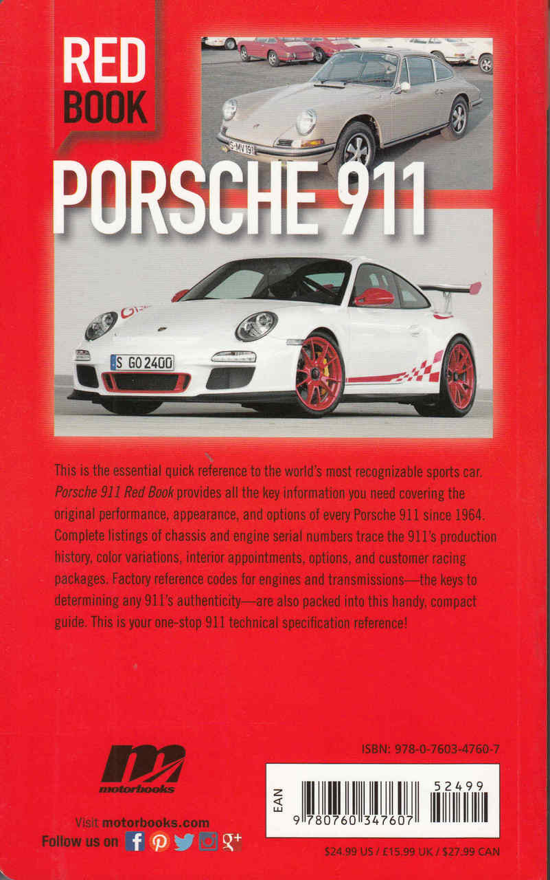 Porsche 911 Red Book - 3rd Edition - back