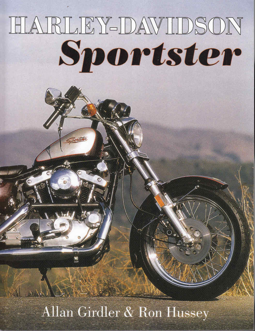 Harley-Davidson Sportster book cover with motorcycle photo and Allan Girdler & Ron Hussey