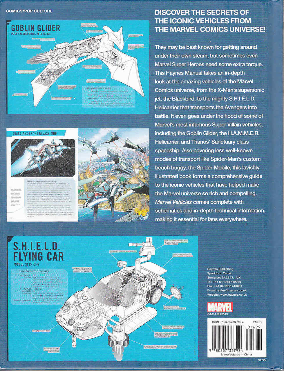 Marvel Vehicles: Owner's Workshop Manual Back Cover