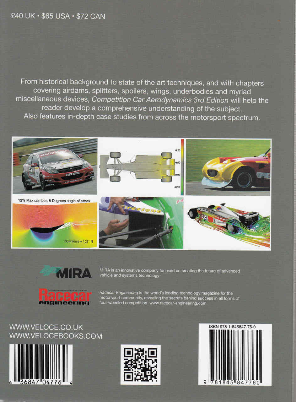 Competition Car Aerodynamics: A Practical Handbook New 3rd Edition - back