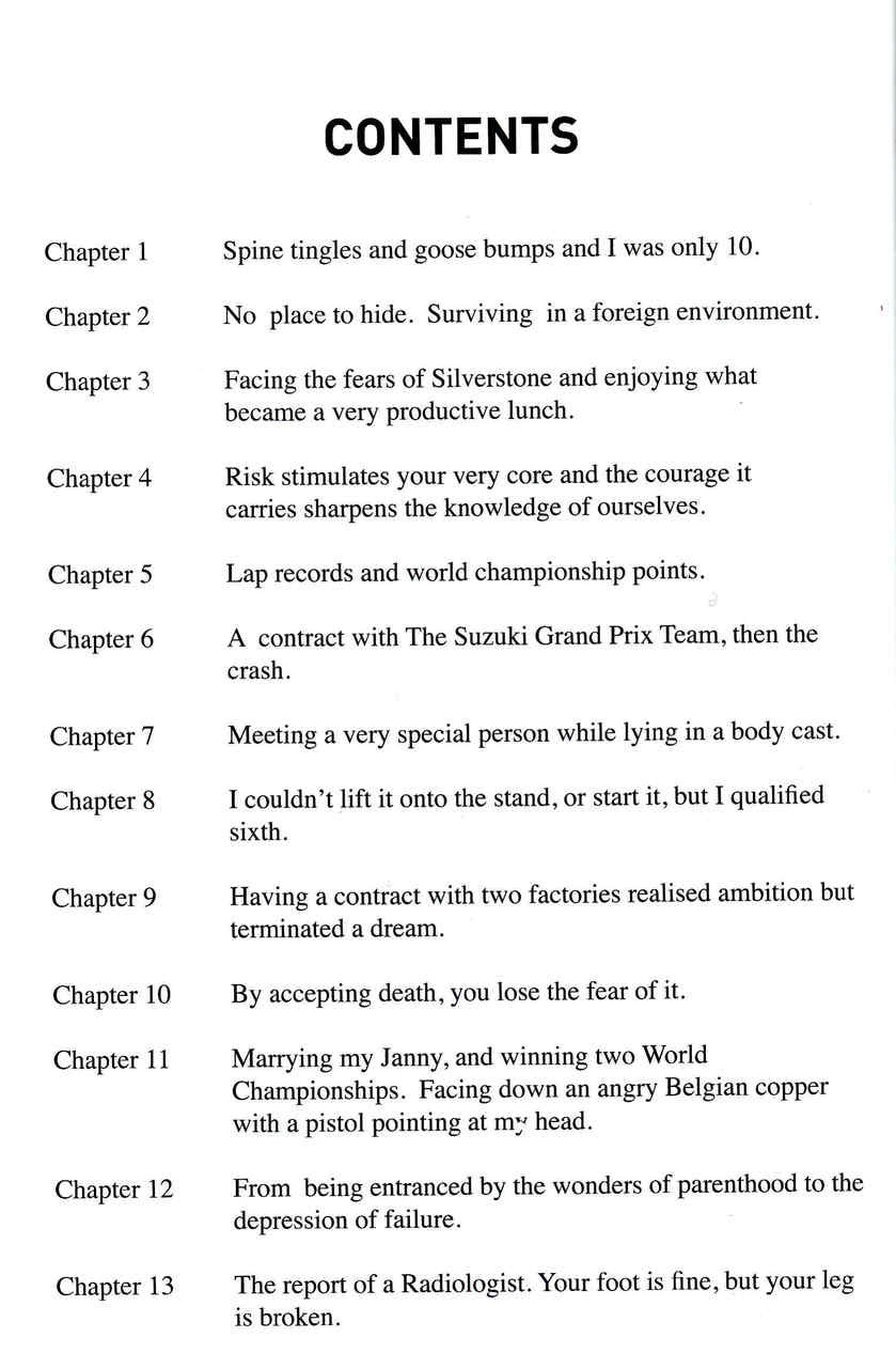 Book contents page listing chapters 1–13