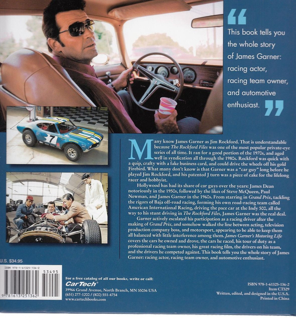 James Garner's Motoring Life Back Cover