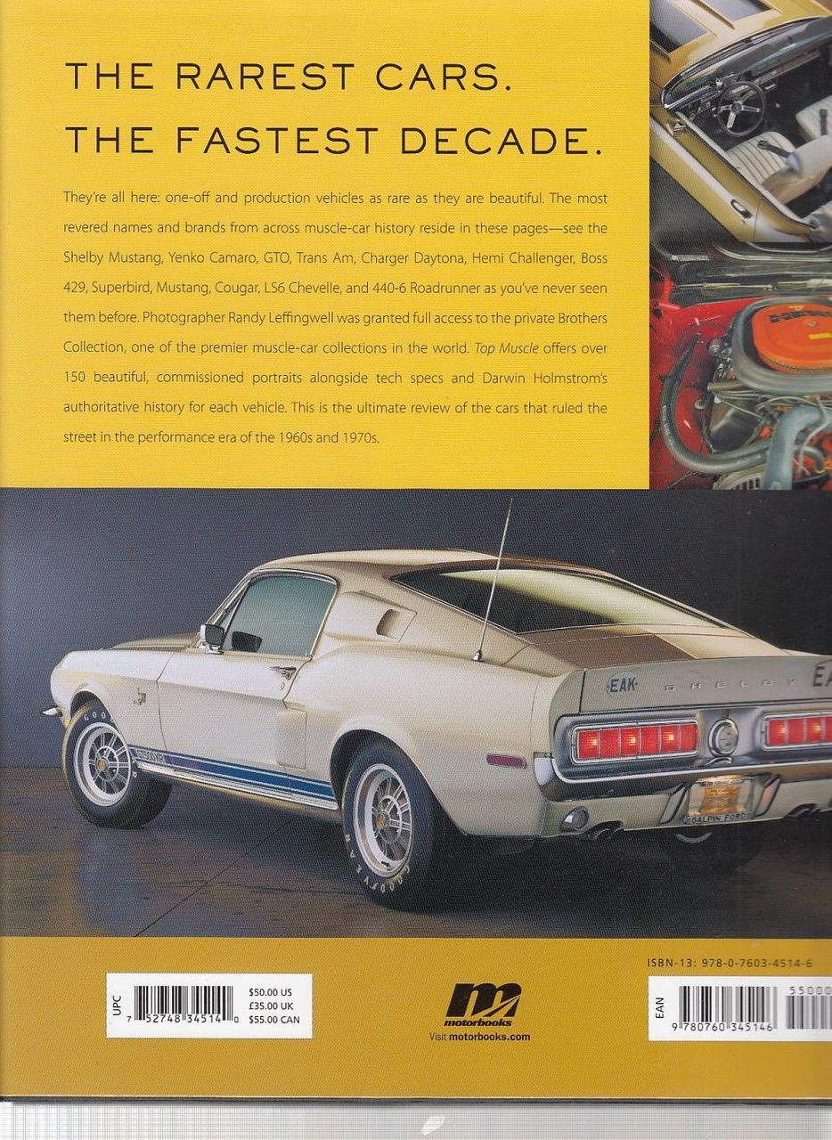Top Muscle The Rarest Cars from America's Fastest Decade Back Cover