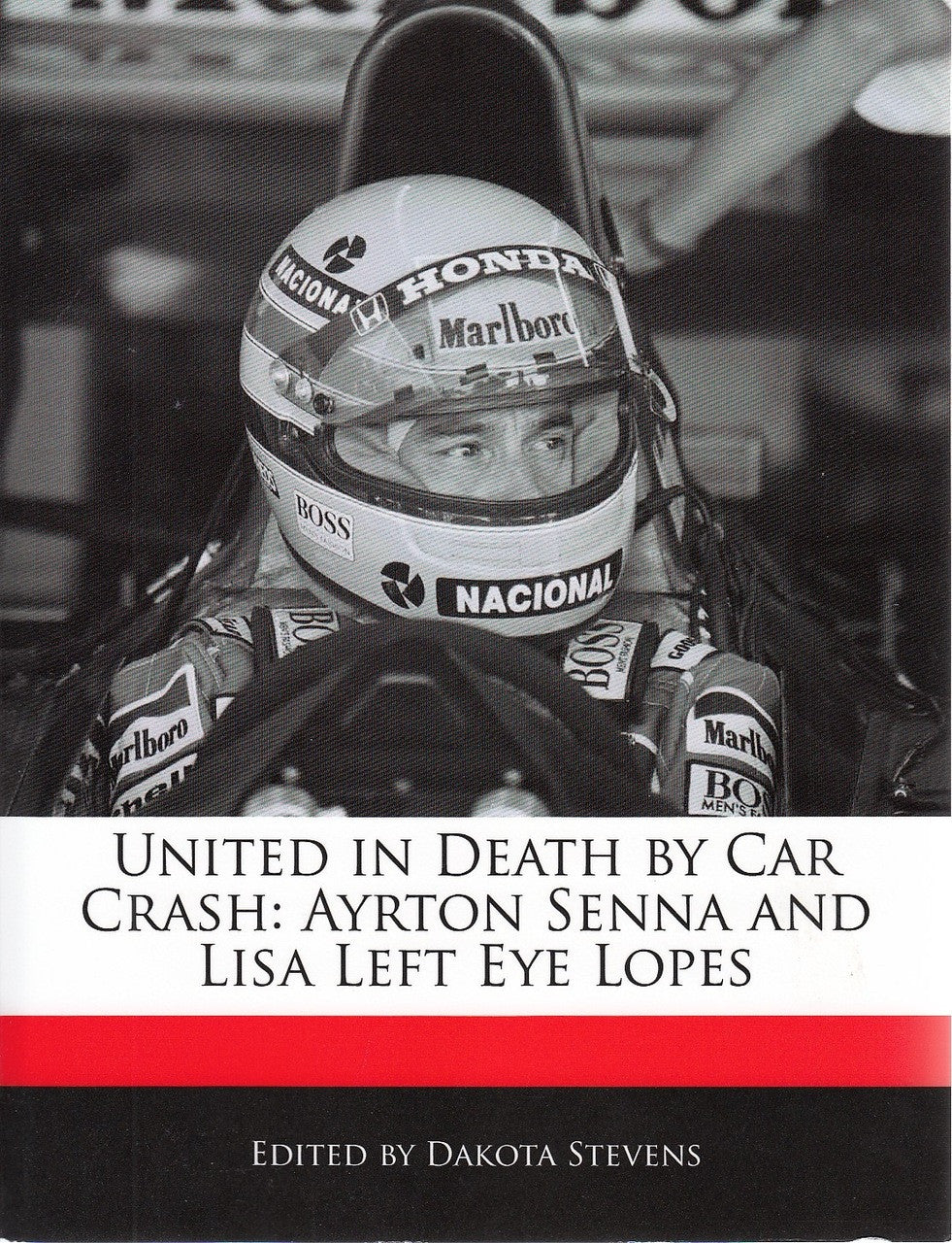 Book cover with helmet portrait, title text, and edited by Dakota Stevens