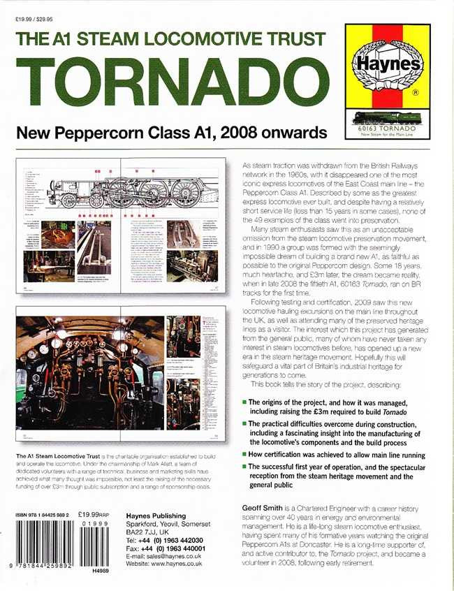 The A1 Steam Locomotive Trust Tornado 2008 on Owners' Workshop Manual