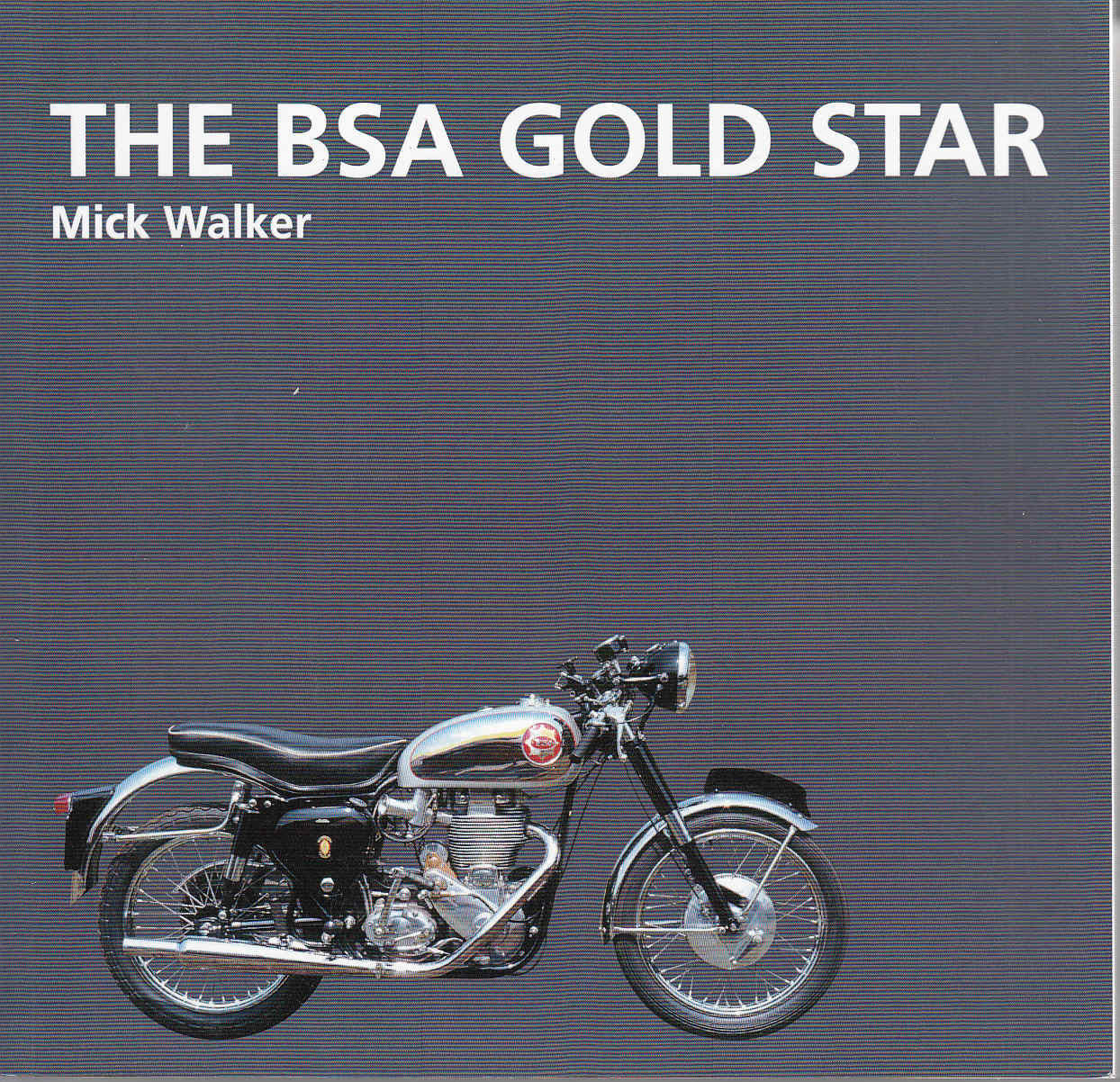 Softbound motorcycle history book cover with black bike, large title and Mick Walker