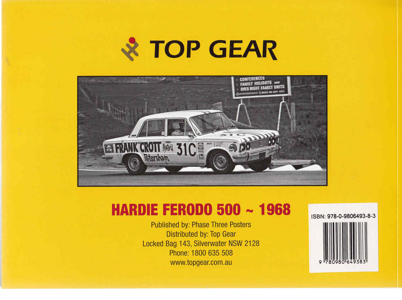 Hardie Ferodo 500 -1968 : A Photographic History - Softbound Edition  - back