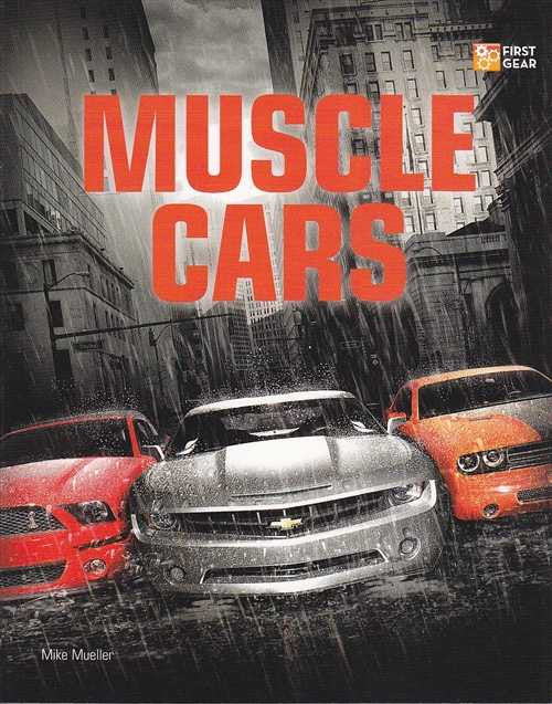 Muscle Cars book cover with three classic cars and First Gear logo