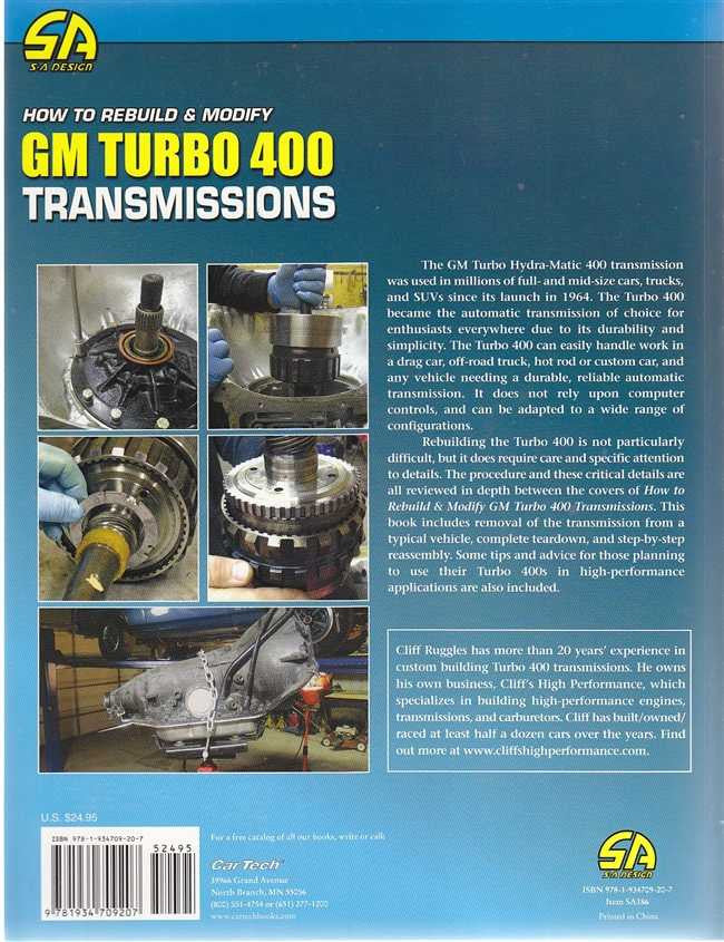 How-to GM Turbo 400 transmission rebuild guide book cover with inset photos