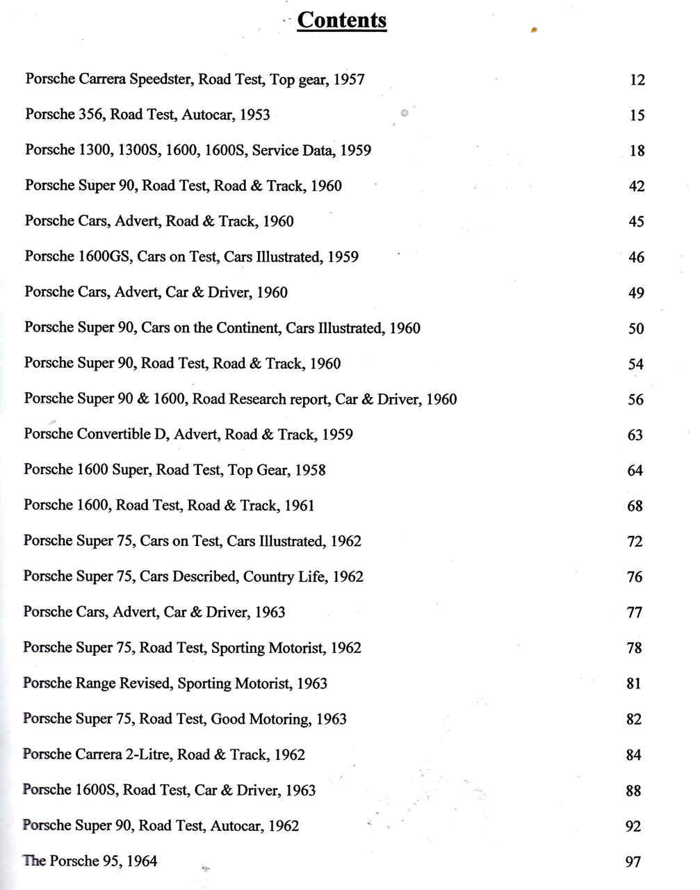 Porsche 356 Super 75 and Super 90 Road Tests (1841555878 ) - back
