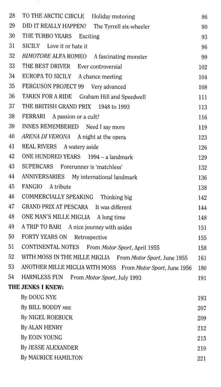 Jenks: A Passion for motor sport  - cont 2