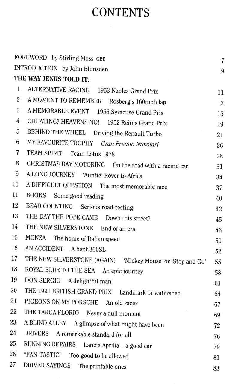 Jenks: A Passion for motor sport  - cont