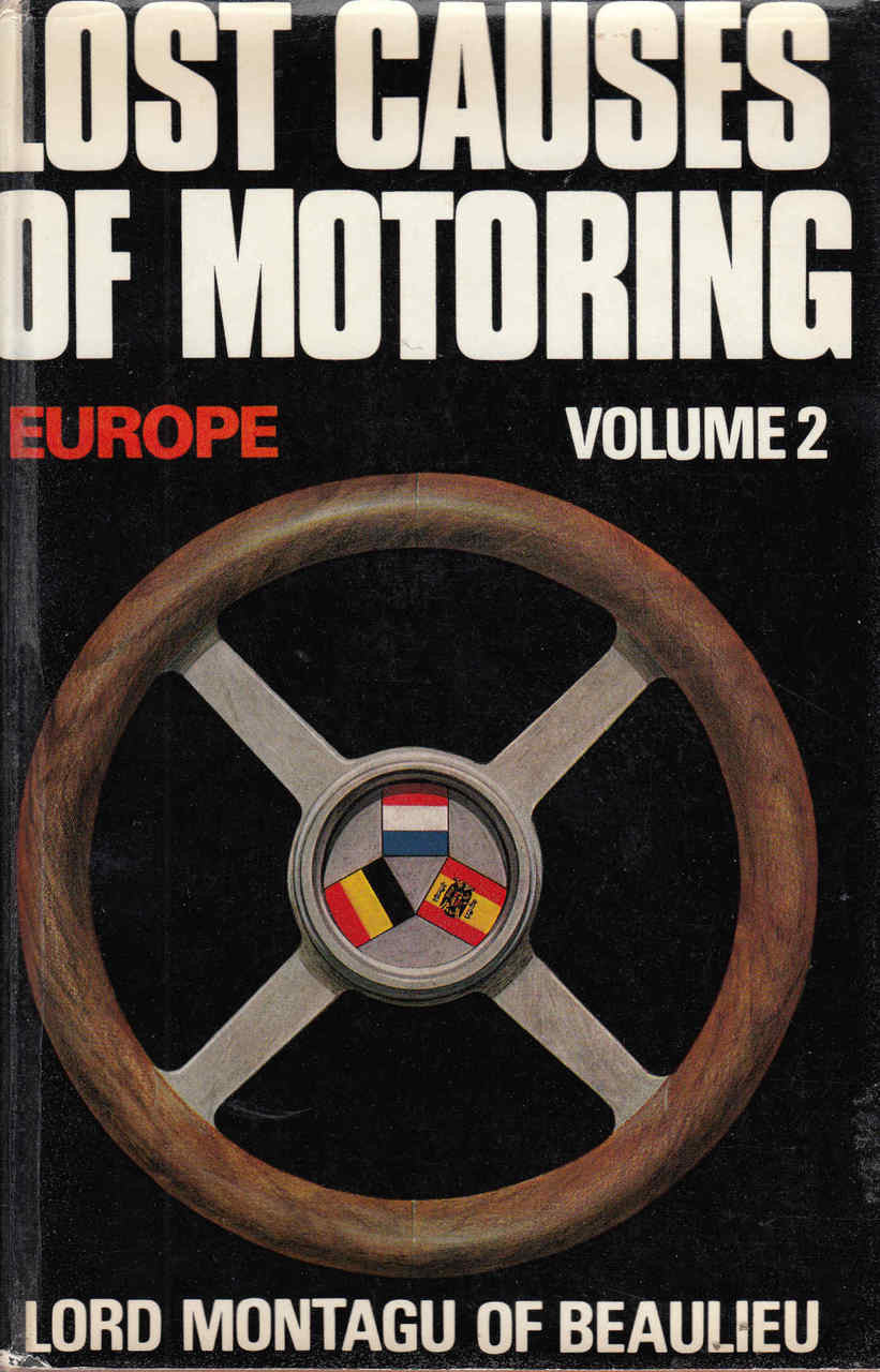 Motoring history book cover with title text and steering wheel emblem