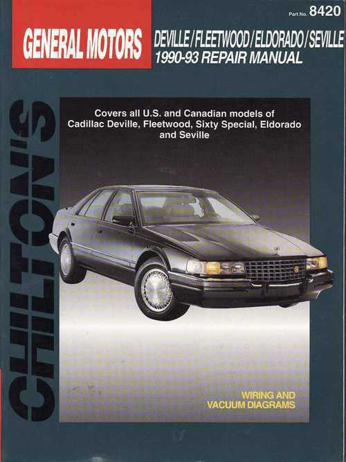Cadillac Deville | Fleetwood | Seville 1990 - 1993 Workshop Manual