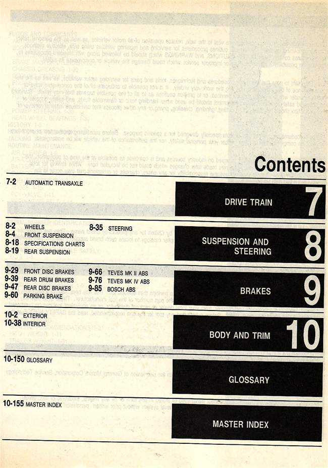 Cadillac Deville | Fleetwood | Seville 1990 - 1993 Workshop Manual